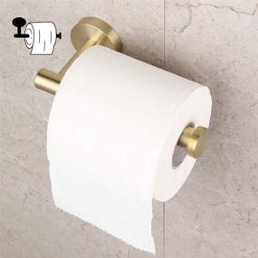 img 3 attached to 🚽 GERZ Bathroom Toilet Paper Holder - Stainless Steel Roll Holder Wall Mount, Brushed Gold Finish
