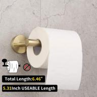 🚽 gerz bathroom toilet paper holder - stainless steel roll holder wall mount, brushed gold finish logo