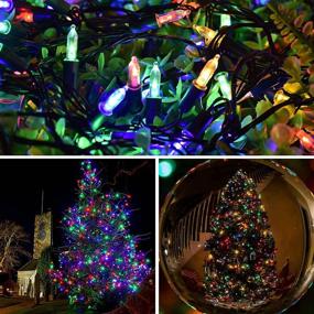 img 3 attached to 🎄 100 Count Waterproof LED Christmas String Lights - 39Ft Green Wire, 8 Lighting Modes & Multi-Colored - Ideal for Indoor/Outdoor Decorations, Weddings, Holidays, Xmas Trees