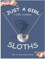 🕒 chic girls' jewelry: gold silver sloth charm necklace - a timeless addition! logo