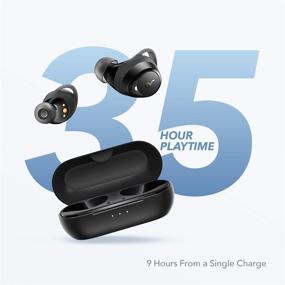 img 1 attached to Soundcore от Anker Life A1 Беспроводные наушники: персонализированный звук, 35 часов воспроизведения, беспроводная зарядка, защита от воды IPX7, управление кнопками