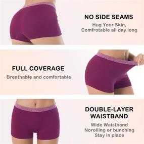 img 2 attached to 💃 Ladies Comfortable Seamless Boyshort Panties Boxer Briefs – No Show Panty for Women's Optimal Comfort