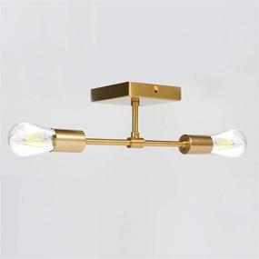 img 3 attached to 🛀 HGMN Satin Brass Vanity Light Fixtures, 2-Light Wall Sconce for Bathroom Vanity, Hallway, Kitchen, Bedroom (Bulbs Not Included)