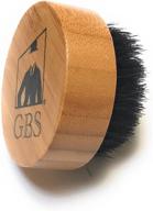 g.b.s premium compact wood beard brush with synthetic/nylon 🧔 bristles & travel tin - a must-have men's grooming set logo