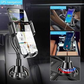 img 3 attached to 📱 Adjustable Gooseneck Car Cup Holder Phone Mount TC1 Pro Ver. - Universal Smartphone Cradle Mount for iPhone 11 Pro/XR/XS Max/X/SE/8 Plus/6s/Samsung Galaxy S20+/Note 10/S9/S7 Edge (Black)