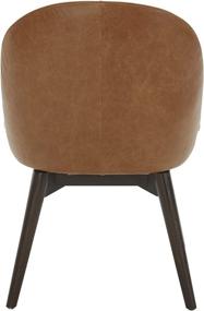 img 2 attached to 🪑 Rivet Contemporary Leather Swivel Dining Chair, 33"H, Cognac - Amazon Brand