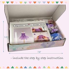 img 2 attached to Sigvetan Fashion Design Kit for Girls - Sewing Kit for Kids, No-Sewing & No Needle Required - Fits 11 Inch Doll Clothes - Unicorn Themed Gift Box - Girls Craft Gift for Christmas