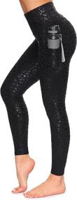 img 4 attached to Dragon Fit Pockets Leggings Ankle58 Black