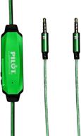 pilot electronics el-1301g v2 electroluminescent auxiliary cable with audio response, in green logo