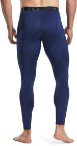img 1 attached to 🏃 ATHLIO Men's Thermal Compression Pants – 1 or 3 Pack, Athletic Running Tights & Sports Leggings, Wintergear Base Layer Bottoms