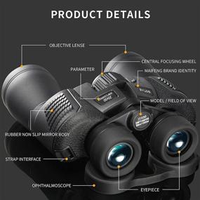 img 1 attached to 🔭 HD Professional 20x50 Binoculars for Adults - Waterproof & Fogproof, Durable and Clear FMC BAK4 Prism Lens - Ideal for Birds Watching, Hunting, Traveling, and Outdoor Sports