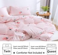 🍑 lurson fruit peach duvet cover set - 100% premium cotton girls pink duvet cover twin size - kids baby pink cute peach reversible bedding set - super soft cotton bedding collection (2pcs, twin) логотип