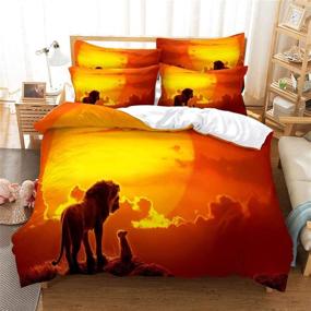 img 1 attached to 🌞 Fun in The Sun 3 Piece Bed Set with Reversible Comforter - Simba from The MANXI Lion King Collection (Full Size: 79'' x 90'')