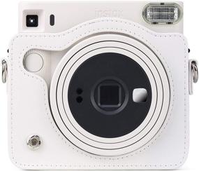 img 3 attached to 📸 QUEEN3C Instant Square SQ1 Camera Case in Chalk White: A Perfect Fit for Fujifilm Instax Square SQ1 Instant Camera with Adjustable Shoulder Strap