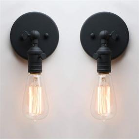 img 3 attached to 💡 Permo Set of 2 Minimalist Single Socket Wall Sconce Lighting with On/Off Switch (Black) - Stylish and Functional Lighting Solution