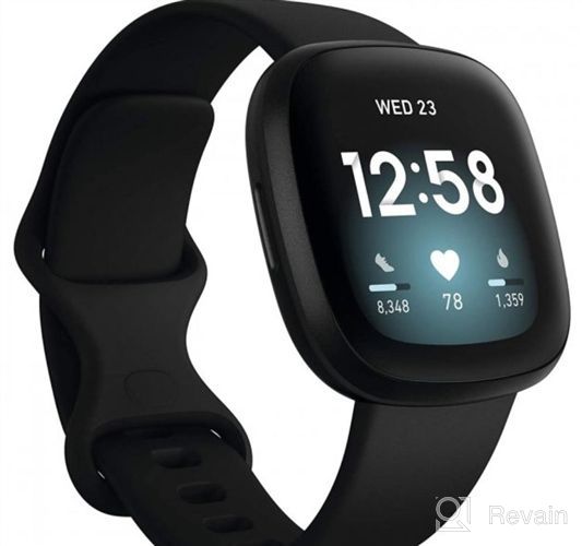 img 1 attached to 🏊 Fitbit Versa 2: Your Ultimate Health and Fitness Smartwatch with Heart Rate, Music, Alexa Built-In, Sleep and Swim Tracking, Black/Carbon (Includes S and L Bands) review by Playalitical Herron