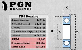 img 2 attached to Экранированный фланцевый подшипник PGN FR8 ZZ