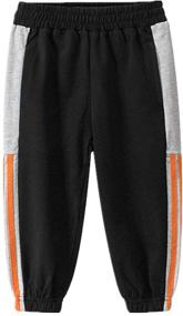 img 3 attached to Toddler Athletic Dinosaur Sweatpants Black5053 Gray5531 Boys' Clothing and Pants