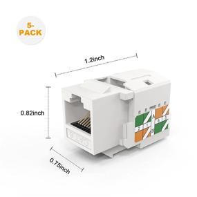 img 3 attached to Кабель Creation 5-Pack Cat6 RJ45 Keystone Jack Модульный коннектор сетевой адаптер Ethernet стены Jack