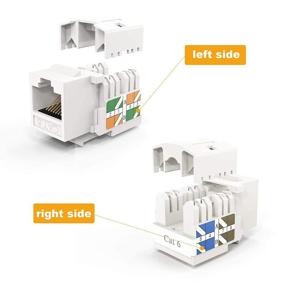 img 2 attached to Кабель Creation 5-Pack Cat6 RJ45 Keystone Jack Модульный коннектор сетевой адаптер Ethernet стены Jack