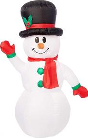 img 1 attached to Yard Inflatables Snowman 4 Ft