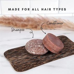 img 3 attached to 🌿 USA Handmade Argan Oil Shampoo and Conditioner Bar Set – Vegan, Eco-Friendly, All Hair Types