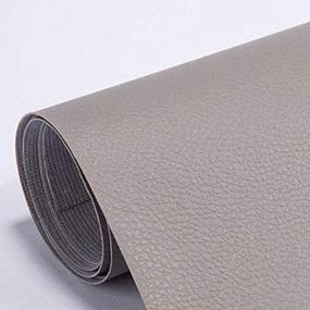 img 1 attached to 🎨 Taupe (Grey) Self Adhesive Leather PU Patches for Sofa, Car Seats, Clothing: Width 19.6" x Length 53.9" - Repair with Ease!