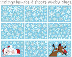 img 2 attached to Moon Boat 320PCS Christmas Snowflakes Window Clings Decals - Winter Party Wonderland Decorations Ornaments Supplies (9 Sheets)