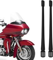 🏍️ chaogang 7 inch rubber antenna mast for harley davidson electra, road, street glide - oem replacement, harley accessories (2 pack) logo