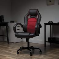 🔴 ofm ess collection high-back gaming chair: padded loop arms, stylish red design logo