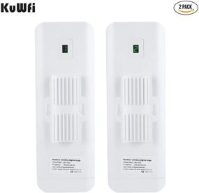 img 3 attached to 📡 KuWFi 2-Pack 900Mbps 5.8G Выносной беспроводной мост с высокодоходной антенной и гигабитным портом RJ45 IP65 Водонепроницаемый - Дальнодействующий передатчик точка-точка