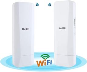 img 4 attached to 📡 KuWFi 2-Pack 900Mbps 5.8G Выносной беспроводной мост с высокодоходной антенной и гигабитным портом RJ45 IP65 Водонепроницаемый - Дальнодействующий передатчик точка-точка