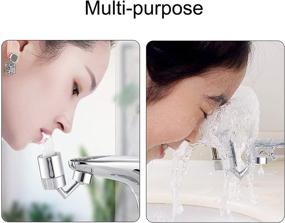 img 3 attached to 💧 Enhance Your Bathroom Sink with the Universal Splash Filter Faucet Aerator: 720 Swivel, Dual Function Sprayer Attachment - 55/64 Inch Thread - 1.8GPM