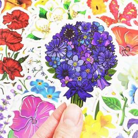 img 1 attached to 🌸 Honch Vinyl Spring Flower Stickers 50 Pcs Pack - Adorable Flower Decals for Laptop, iPad, Car, Luggage, Water Bottle, Helmet