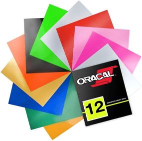 img 1 attached to 🎨 12 Roll Pack of Oracal 651 Top Colors - Glossy Vinyl Sheets, 12 Inches x 12 Inches