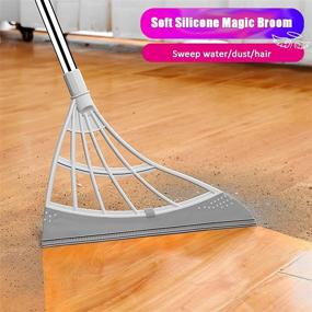 img 2 attached to Versatile Magic Broom: Brush Broom, Efficient Bathroom Sweeper, Hair Cleaning, and Wiper Mop