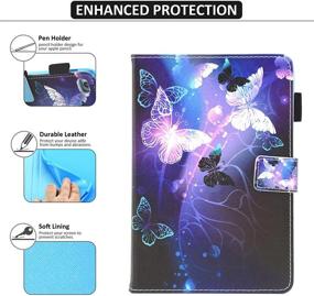 img 3 attached to 🦋 Slim Fit PU Leather Multi-Angle View Folio Stand Case for iPad Mini 1/2/3/4 - Protective Cover with Auto Wake/Sleep Smart Functionality, Twinkle Butterfly Design - Compatible with Apple iPad Mini 1/Mini 2/Mini 3/Mini 4