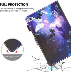 img 1 attached to 🦋 Slim Fit PU Leather Multi-Angle View Folio Stand Case for iPad Mini 1/2/3/4 - Protective Cover with Auto Wake/Sleep Smart Functionality, Twinkle Butterfly Design - Compatible with Apple iPad Mini 1/Mini 2/Mini 3/Mini 4