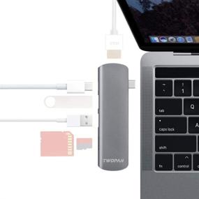 img 4 attached to 🔌 TWOPAN Macbook Pro USB C Hub Adapter - 6-in-1 USB Adapter with 4K HDMI, USB Type C Hub Multiport Adapter, 60W PD Port, and SD/TF Card Reader for New 24-inch iMac 2021, New iPad Pro/Air 2021, MacBook Air