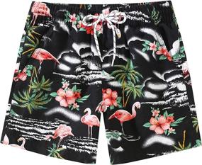 img 4 attached to SSLR Printed Casual Hawaiian Christmas Boys' Clothing in Swim