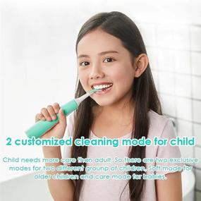 img 3 attached to 🦷 SOOCAS C1 Rechargeable Sonic Electric Toothbrush for Kids: Cordless & Washable, 2 Modes - Ideal for 4-12 Years!