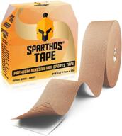 🏋️ sparthos kinesiology tape - bulk large jumbo - ultimate support for pro athletic sports and recovery - rocktape waterproof tex rock gold tapes - uncut 115 ft roll (beige) + free kinesio taping guide логотип