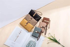 img 1 attached to 👛 Black Leather Wallets for Women: Large Clutch Wristlet Phone Wallet Ladies Girls Cute Long Slim Bifold Soft Purse - Unique & Original Gift