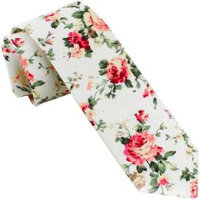 img 2 attached to Levao Mens Skinny Floral Cotton CT08105 Men's Accessories