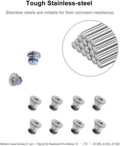 img 2 attached to 🔧 Complete Repair Kit: Whizzotech Replacement Screws for MacBook Pro Retina 15" A1398 & 13'' A1502 A1425 – Includes Screwdriver and Rubber Feet