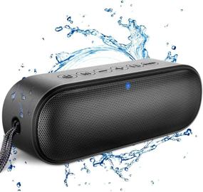 img 4 attached to 🔊 Bass+ Bluetooth Speaker by LENRUE - IPX7 Waterproof Wireless Portable Speaker, TWS Outdoor Waterproof, 12W HD Sound with Built-in Mic, 24-Hour Playtime for Pool, Beach, Travel, and More (Black)