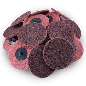 img 2 attached to 🔴 BHA 3-Inch Red Surface Conditioning Quick Change Discs, Medium Grit (25 Pack) for Efficient Prep Pad