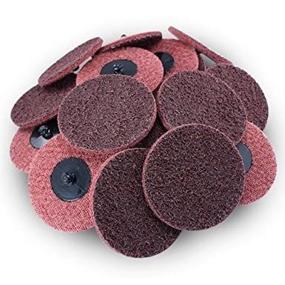 img 1 attached to 🔴 BHA 3-Inch Red Surface Conditioning Quick Change Discs, Medium Grit (25 Pack) for Efficient Prep Pad