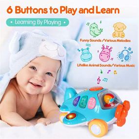 img 2 attached to 🚀 Electronic Airplane Toys for 1-3 Year Old Boys and Girls | Musical and Educational Baby Toys for Crawling and Learning | Perfect Gifts for Toddlers 12-18 Months | Toys for 1 2 3 Year Old Boys Girls