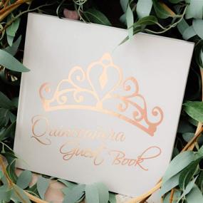 img 1 attached to 🎉 Quinceañera Guest Book 15th Quinceanera Party Favors 8.5” Rose Gold Book Polaroid Photo Album Decorations - Calculs Libro De Firmas